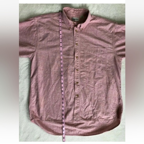🎉4/$25 Vintage Bankshot Pink Red Cotton Short Sleeve Button Up Shirt Men’s L - Picture 5 of 9